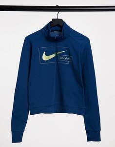 Синий топ для среднего слоя Nike Running Icon Clash-Голубой