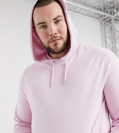 Худи розового цвета из органического хлопка ASOS DESIGN Plus-Фиолетовый