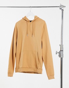 Худи бежевого цвета из органического хлопка ASOS DESIGN-Коричневый