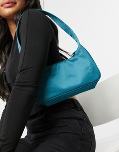Сине-зеленая нейлоновая сумка на плечо в стиле 90-х ASOS DESIGN-Многоцветный