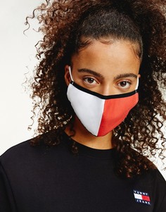 Маска для лица с дизайном в виде флага с логотипом в стиле унисекс Tommy Jeans-Многоцветный