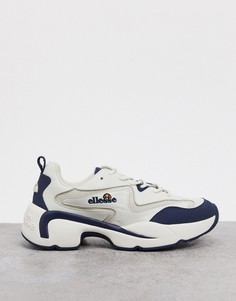 Кремовые кроссовки для бега на массивной подошве ellesse Indus-Белый