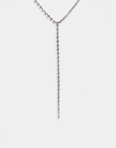 Ожерелье-лассо со стразами True Decadence-Серебристый