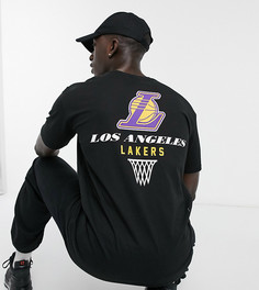 Черная футболка с принтом "LA Lakers" на спине New Era NBA - эксклюзивно на ASOS-Черный