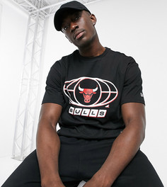 Черная футболка с принтом в стиле ретро New Era NBA Chicago Bulls эксклюзивно для ASOS-Черный
