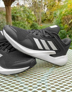 Черно-белые кроссовки adidas Running Alphatorsion-Черный