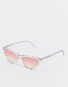 Солнцезащитные очки "кошачий глаз" с эффектом омбре Love Moschino-Очистить