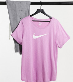 Розовая футболка с логотипом-галочкой Nike Training Plus-Розовый