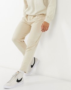 Бежевые суженные книзу джоггеры со сборками ASOS DESIGN-Бежевый