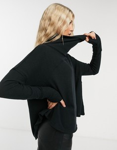 Топ с воротом-трубой Free People Cozy Time-Черный