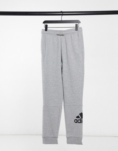 Серые джоггеры с логотипом adidas Training-Серый