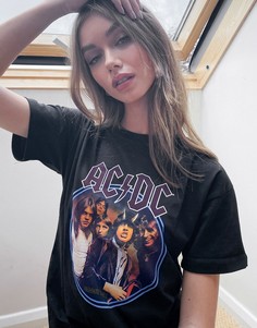Футболка с принтом "ACDC" ASOS DESIGN-Черный