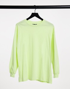 Лонгслив в стиле oversized лаймового цвета ASOS DESIGN-Зеленый