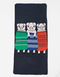 Темно-синее рождественское одеяло ASOS DESIGN-Темно-синий