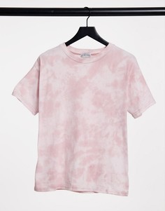 Лиловая футболка в стиле oversized с принтом тай-дай In The Style-Фиолетовый