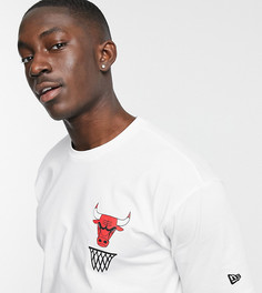 Белая футболка с принтом на спине New Era NBA Chicago Bulls эксклюзивно на ASOS-Белый