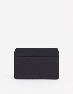 Черная кожаная кредитница ASOS DESIGN-Черный