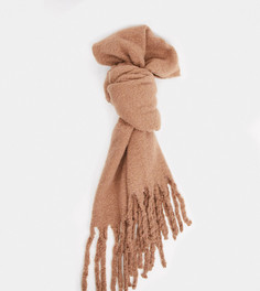 Бежевый мягкий шарф My Accessories London Exclusive-Коричневый