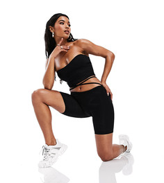 Черный топ в корсетном стиле AS You