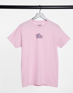 Oversized-футболка с принтом «черепаха» New Love Club-Фиолетовый
