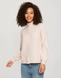 Розовый джемпер с воротником-трубой Miss Selfridge