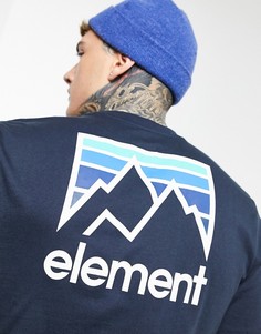 Темно-синяя футболка с принтом на спинке Element Joint-Темно-синий