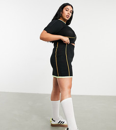 Черная трикотажная мини-юбка adidas x Ivy Park-Черный