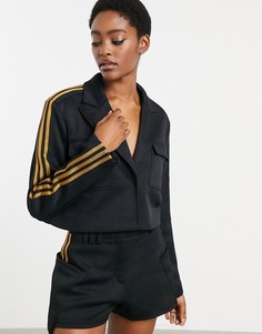 Черный укороченный пиджак adidas x IVY PARK