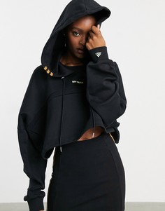 Черное платье мини с вырезом и капюшоном adidas x IVY PARK-Черный