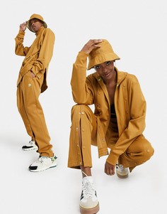 Спортивные брюки песочного цвета с кнопками adidas x Ivy Park-Коричневый