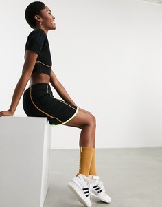 Черная трикотажная юбка мини adidas x IVY PARK-Черный