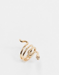 Золотистое кольцо в виде змеи ALDO Lothendra-Серебряный