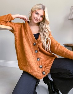Коричневый oversized-кардиган Stradivarius-Бежевый