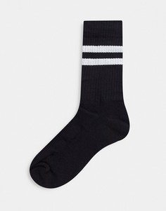 Черные спортивные носки ASOS DESIGN-Черный
