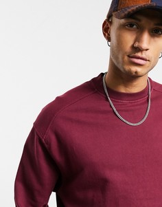 Красный выбеленный свитшот ASOS DESIGN