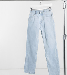 Светлые джинсы прямого кроя в стиле 90-х с классической талией ASOS DESIGN Petite-Голубой