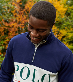 Темно-синий худи с молнией и логотипом на груди Polo Ralph Lauren x ASOS Exclusive Collab