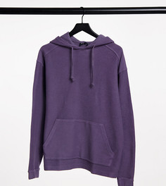 Фиолетовый выбеленный худи в стиле oversized с петельчатой изнанкой ASOS DESIGN Tall