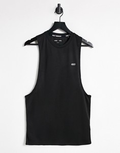 Спортивная майка с глубокими проймами ASOS 4505-Черный