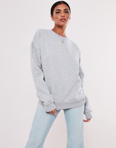 Серый базовой oversized-свитшот Missguided