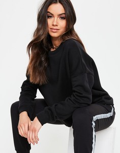 Черный базовый oversized-свитшот Missguided