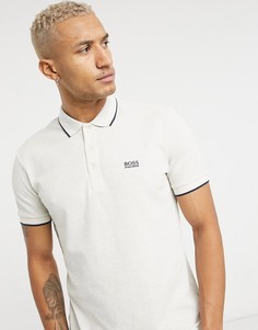 Светло-бежевая футболка-поло BOSS Athleisure Paddy-Бежевый