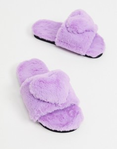 Лиловые слиперы из переработанного искусственного меха Monkie Love-Фиолетовый