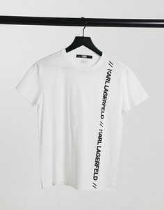 Белая футболка с логотипом Karl Lagerfeld Athleisure-Белый