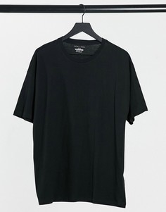 Черная oversize-футболка New Look-Черный