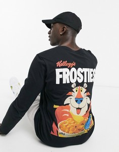 Черная oversized футболка с принтом на спине "Frosties" ASOS DESIGN-Черный