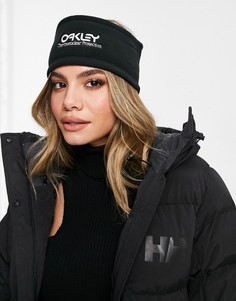 Черная флисовая повязка на голову с логотипом Oakley-Черный