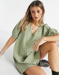 Зеленое свободное платье мини Vero Moda-Зеленый