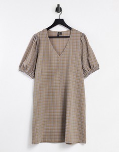 Свободное платье мини зеленого цвета с принтом Vero Moda-Зеленый