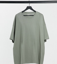 Oversized-футболка цвета хаки New Look Plus-Зеленый